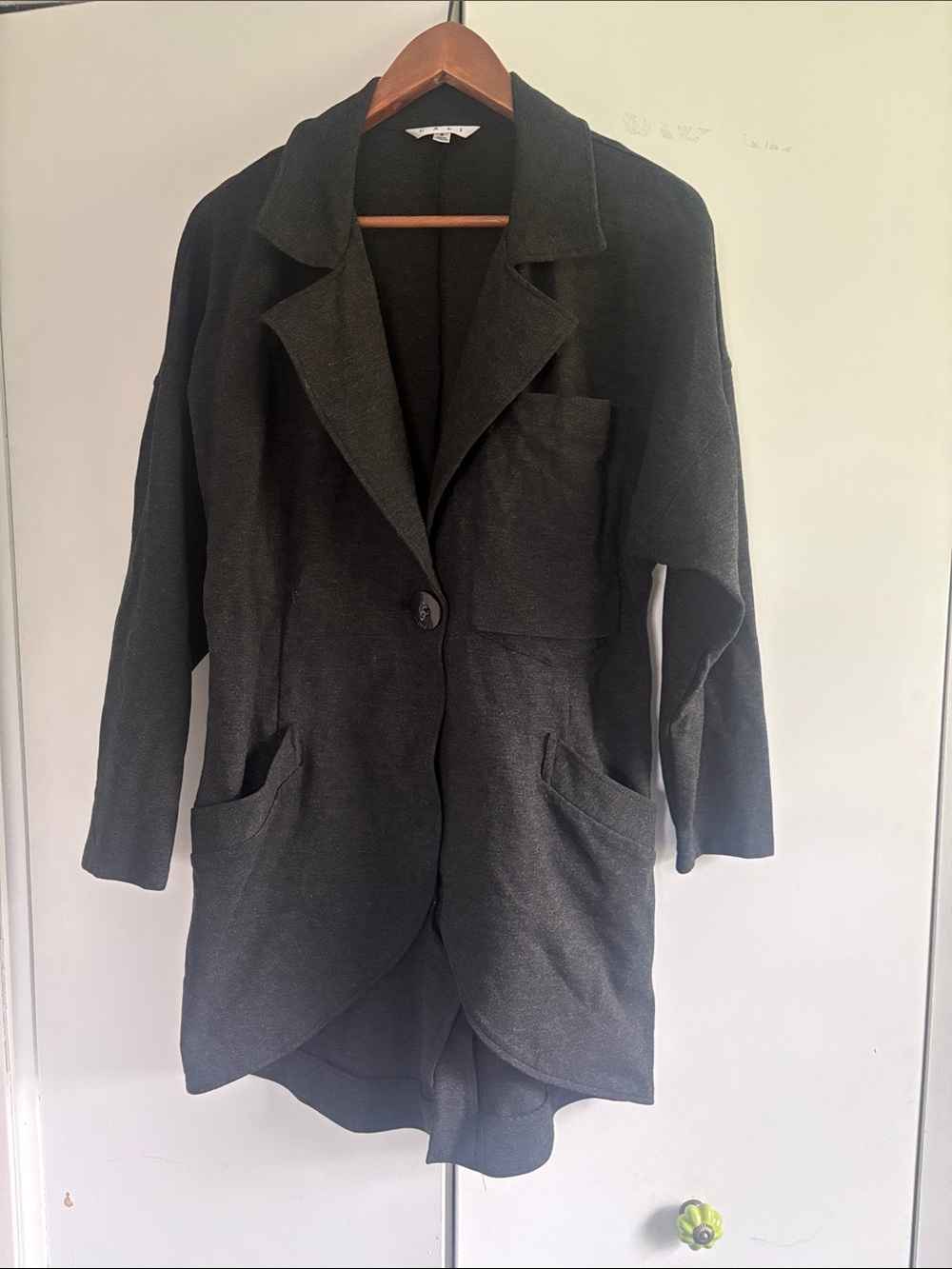 CAbi Black Oversized Single-Button Blazer